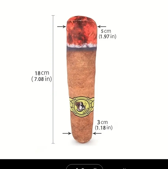 2 Cigar Design Pet Grinding Teeth Squeaky Plush Toys, Durable Chew Toy For Dog - Picture 2 of 5